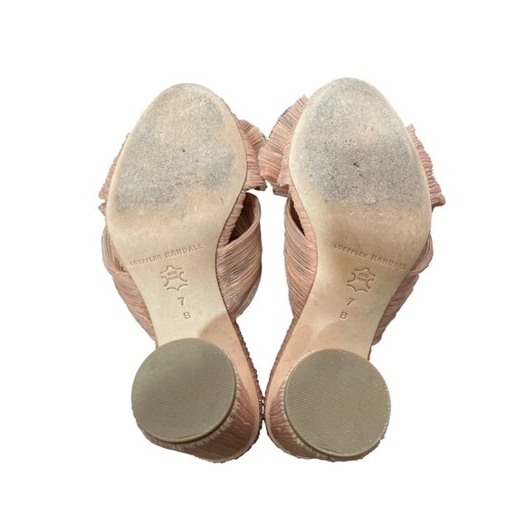 Loeffler Randall Penny Pleated Bow Heel Blush Pink Womens Size 7 - Picture 10 of 10